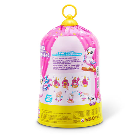 Oiseau interactif - PETS ALIVE - Polly Magic Bird - Réagit au toucher - Chante et bouge - a partir de 3 ans