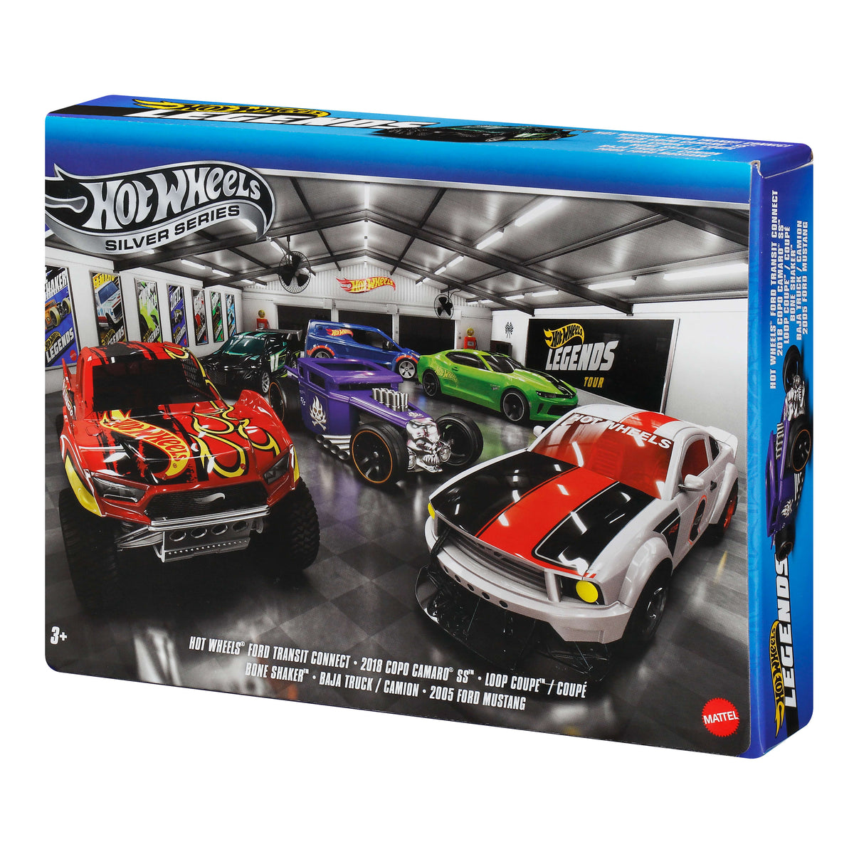 Hot Wheels Coffret Legends, lot de 6 véhicules et camions - en métal moulé - échelle 1/64 - a collectionner - JLB24