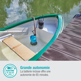 GARDENA Pompe immergée eau claire 200/2 Li-ion 18V P4A– Débit max 2000l/h & pression max 2bar – Extension garantie 5 ans (14600-20)