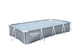 Piscine hors sol tubulaire BESTWAY - Steel Pro™ - 366 x 201 x 66 cm - Rectangulaire - décor graphique
