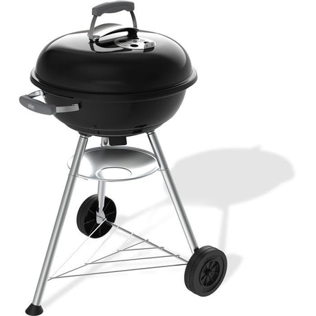 Barbecue a charbon - Weber - Compact Kettle - Ř47 cm - Acier émaillé - Clapet d'aération - 6 couverts - Noir