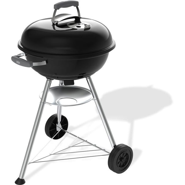 Barbecue a charbon - Weber - Compact Kettle - Ř47 cm - Acier émaillé - Clapet d'aération - 6 couverts - Noir