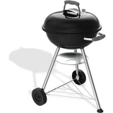 Barbecue a charbon - Weber - Compact Kettle - Ř47 cm - Acier émaillé - Clapet d'aération - 6 couverts - Noir