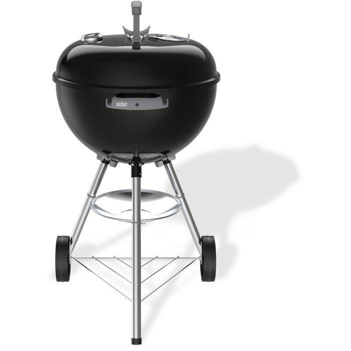 Barbecue a charbon - Weber - Bar-B-Kettle - Ř47 cm - Thermometre intégré - Acier émaillé - 6 couverts - Noir