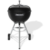 Barbecue a charbon - Weber - Bar-B-Kettle - Ř47 cm - Thermometre intégré - Acier émaillé - 6 couverts - Noir