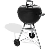 Barbecue a charbon - Weber - Bar-B-Kettle - Ř47 cm - Thermometre intégré - Acier émaillé - 6 couverts - Noir