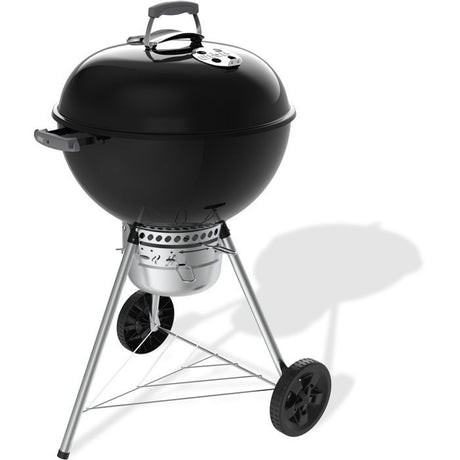Barbecue a charbon - Weber - Original Kettle E-5730 - Ř57 cm - Thermometre intégré - Clapet d'aération - 9 couverts - Noir