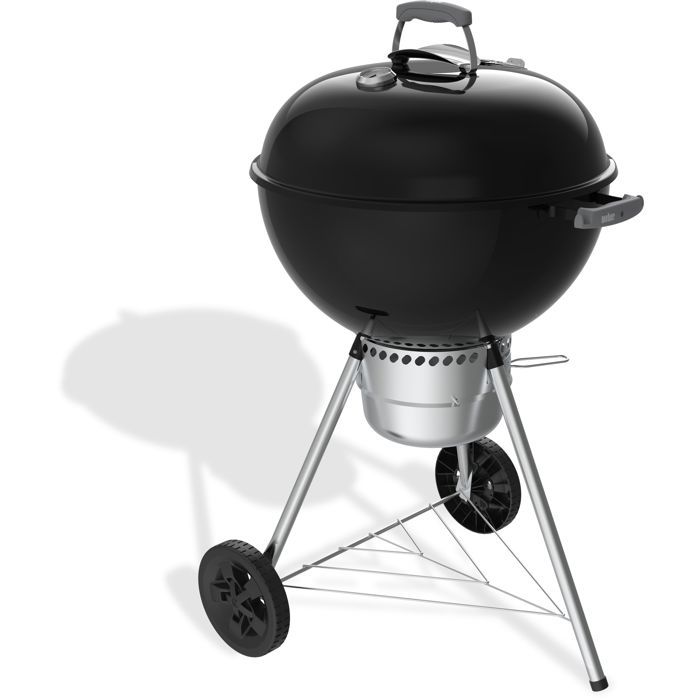 Barbecue a charbon - Weber - Original Kettle E-5730 - Ř57 cm - Thermometre intégré - Clapet d'aération - 9 couverts - Noir