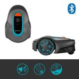 GARDENA Tondeuse robot SILENO minimo 250 – Connexion Bluetooth – Surface tonte max 250m˛ – Triple lames pivotantes (15201-26)