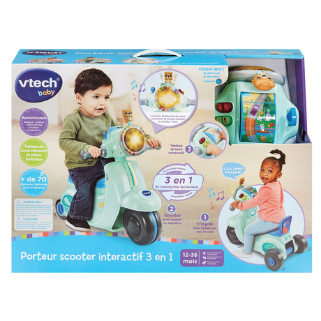 VTECH PORTEUR SCOOTER INTERACTIF 3 EN 1