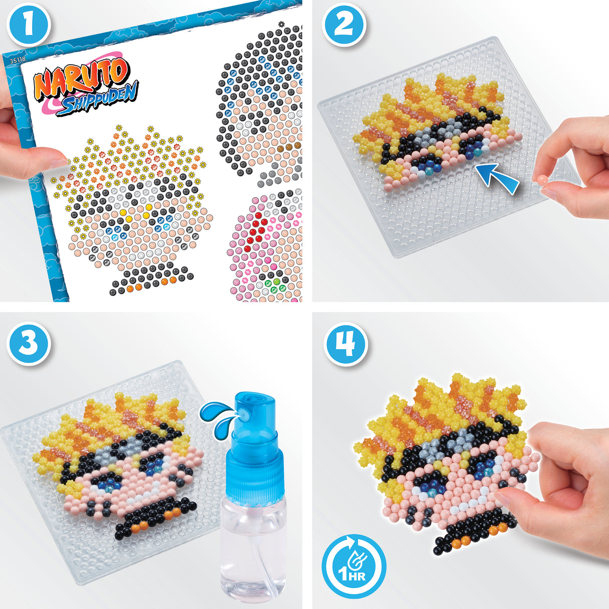 Le kit porte-clés Naruto - Aquabeads - 35118