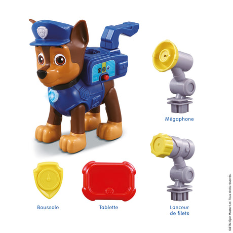 Figurine interactive VTECH Pat Patrouille - Chase avec accessoires de sauvetage pour enfants de 3 a 7 ans