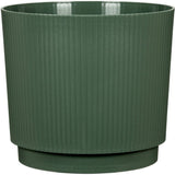 Cache-pot rond - GARDEN ID - Lino - Ř 25 - 7 L - H 22 cm - Vert foncé