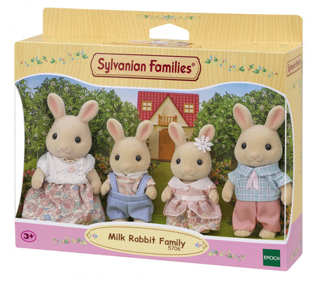 Poupée - SYLVANIAN FAMILIES - La famille Lapin Creme - Articulée et habillée avec soin