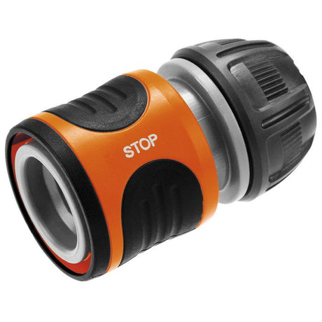 GARDENA Raccord d'arrosage Aquastop – Adapté tuyau Ř13mm & Ř15mm – Anti écoulement d'eau – Power Grip – Garantie 5 ans (18213-20)