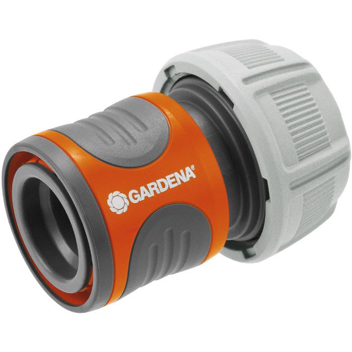 Raccord d'arrosage rapide GARDENA - Adapté tuyau Ř19 mm - Fixation 1 clic - Power Grip