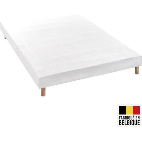 Ensemble matelas sommier 180 x 200 cm Hauteur 27 cm - ressorts ensachés - 7 zones - réversible - fabriqué en Belgique - DEKO DREAM