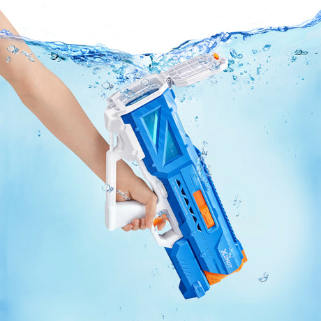Pistolet a eau motorisé - ZURU - X-SHOT Hydra Pulse - Remplissage rapide - Batterie rechargeable - Portée 9 m - Réservoir 650 ml