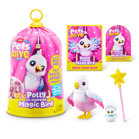 Oiseau interactif - PETS ALIVE - Polly Magic Bird - Réagit au toucher - Chante et bouge - a partir de 3 ans