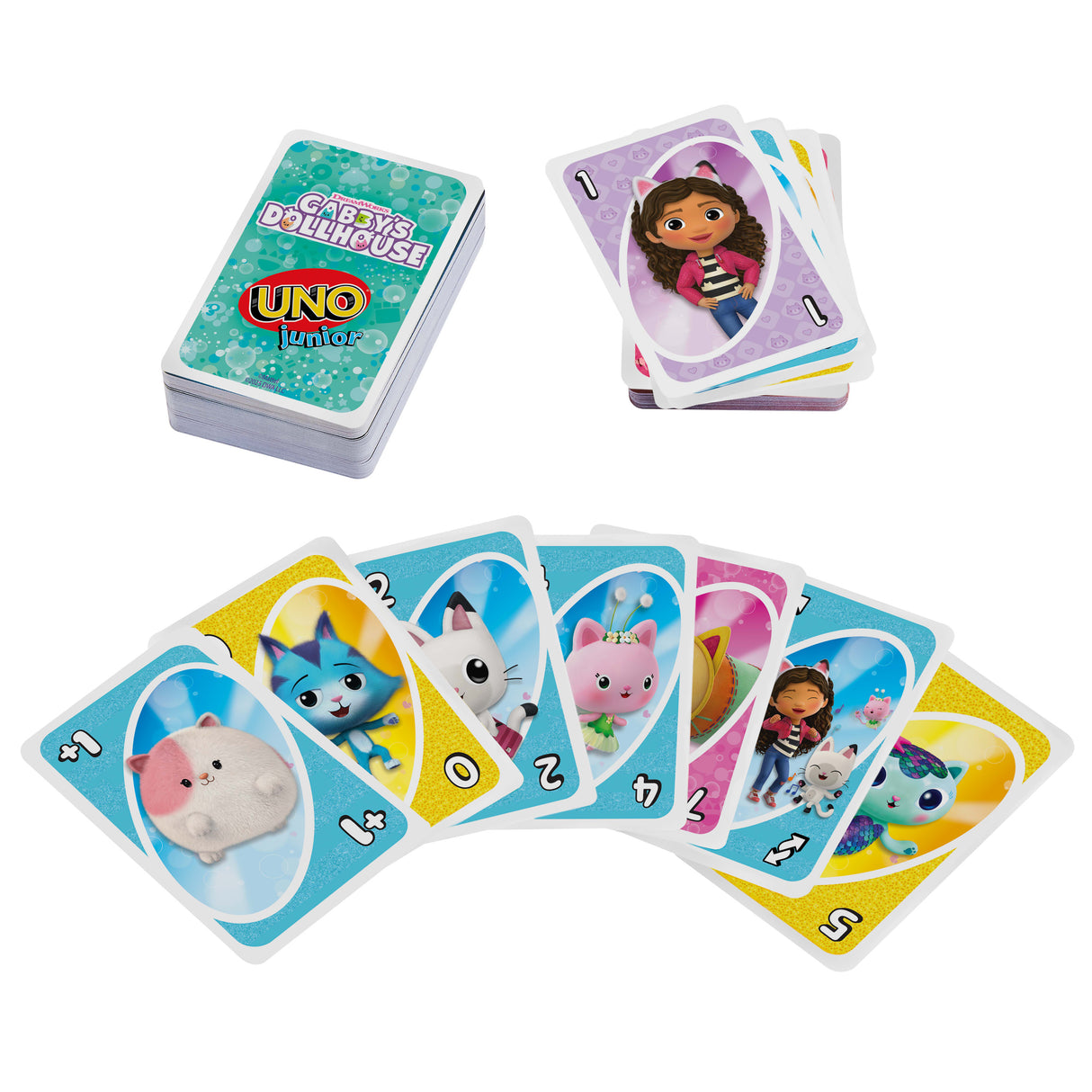 UNO Junior - Gabby et la maison Magique - Jeu De Cartes Enfants Et Parents - MATTEL GAMES - JLH17 - 7 ans et +