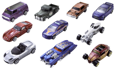 Hot Wheels - Coffret De 10 Véhicules - Coffret Petites Voitures - 3 ans et + 54886