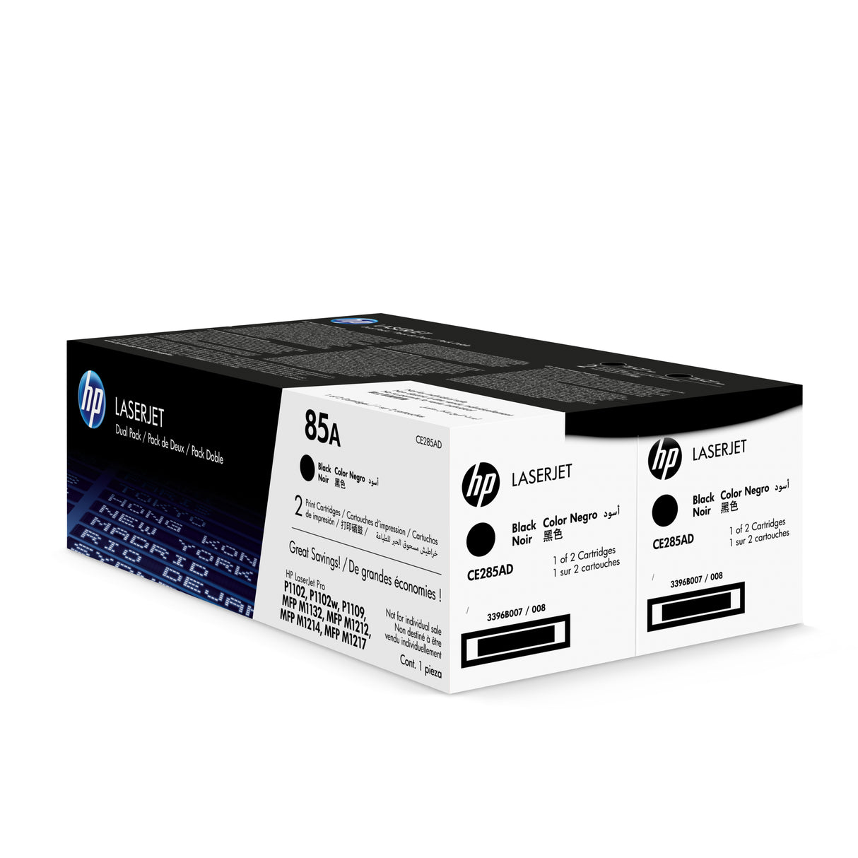 Cartouche de toner HP 85A (CE285AD) noir pour imprimantes LaserJet P1102/P1106/M1132MFP/M1212MFP/M1217MFP