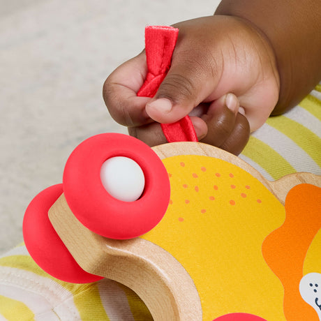 Fisher-Price Animaux a pousser en bois - Véhicule lion et zebre pour jeu a quatre pattes - 2  pieces en bois - des 6 mois - JFN19