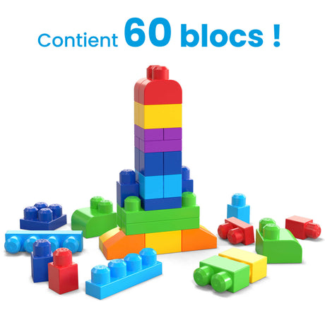 Mega Bloks - Sac Medium Classique 60 briques - Briques de construction  - 12 mois et + DCH55