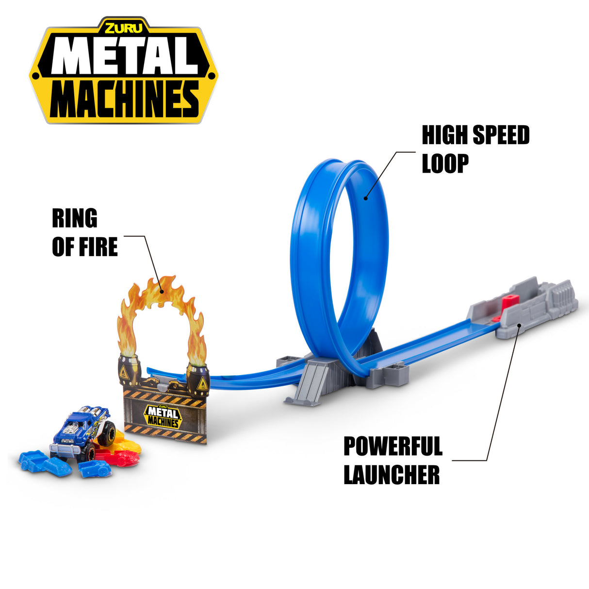 Jeux de construction - ZURU - Road Rampage Playset - 200 pieces - Snacks a collectionner - 6 modeles