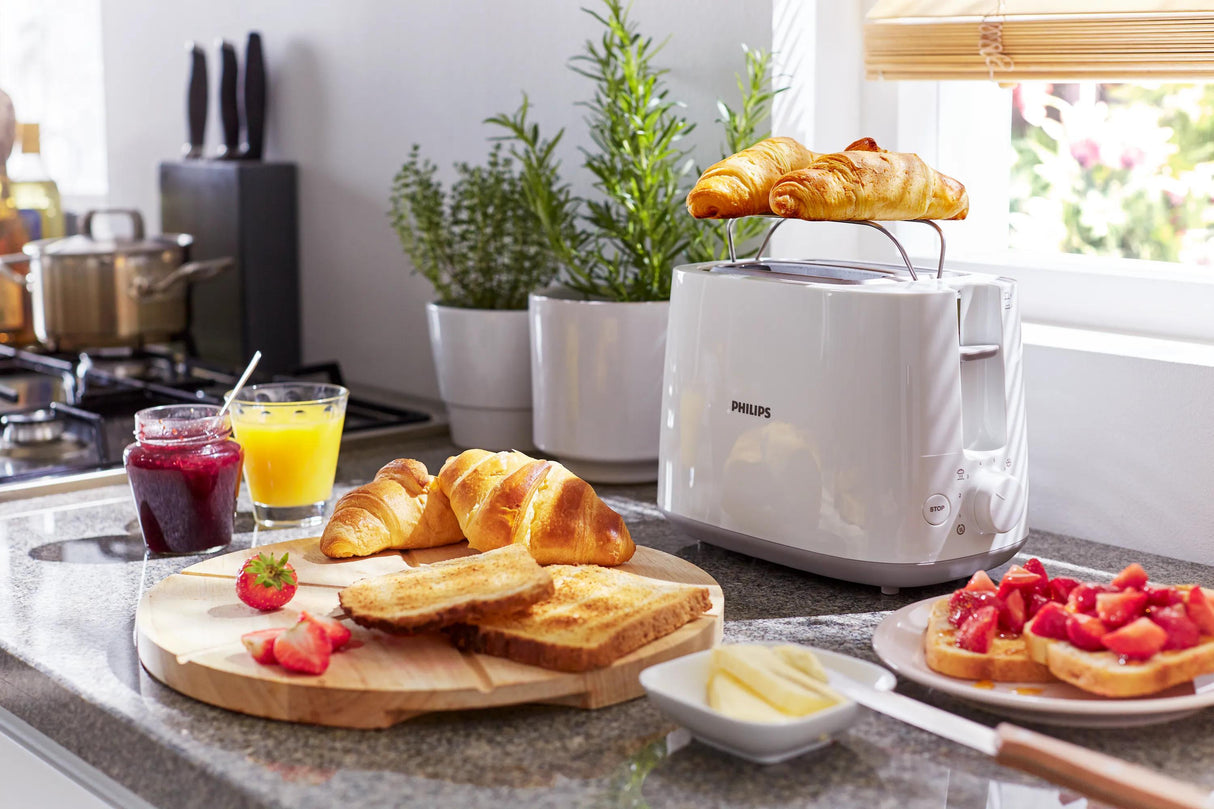 Grille-pain - PHILIPS - HD2581/00 - Toaster collection Daily - 2 fentes - 830W - Blanc