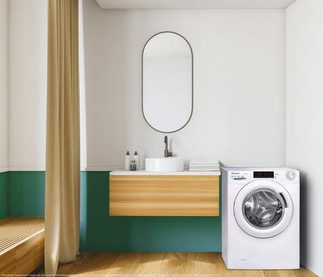 Lave-linge hublot CANDY CS1410TXME/FR - 10 kg - Induction - 1400 trs/min - Classe A - Programme rapide - Blanc