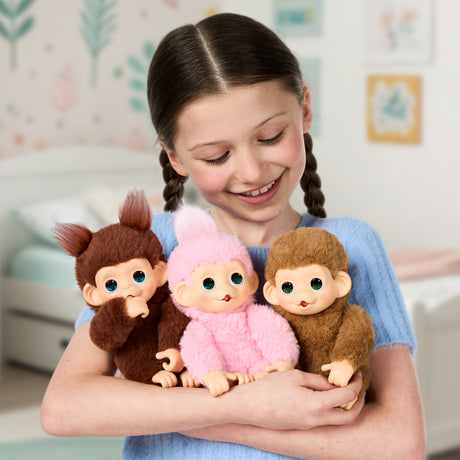 Peluche - LITTLE LIVE PETS - Mon bébé singe mini - Marron - Des 4 ans