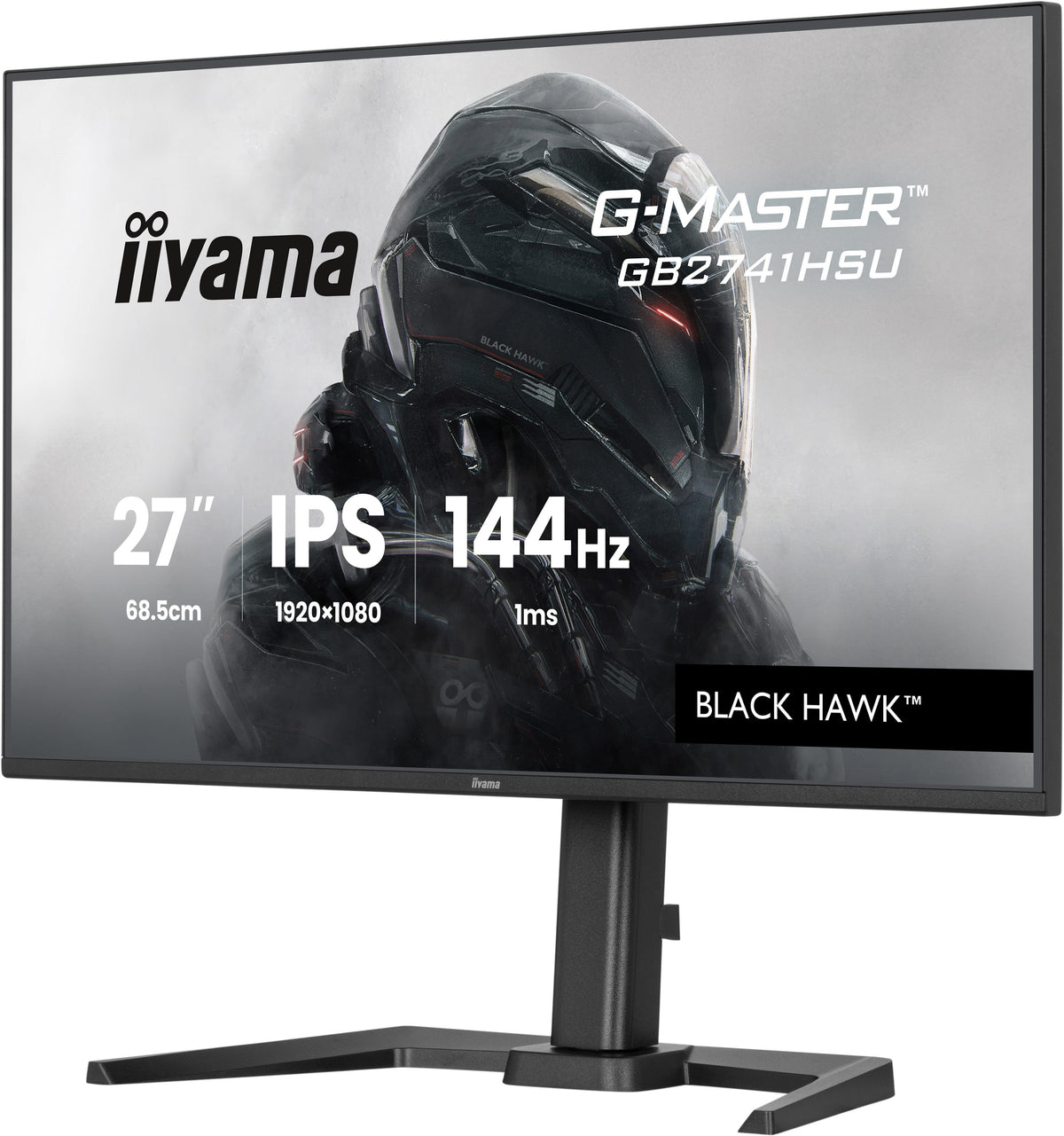 Ecran PC Gamer - IIYAMA - 27 - 144Hz - Dalle IPS - 1ms - Réglable en hauteur - G-Master Black Hawk