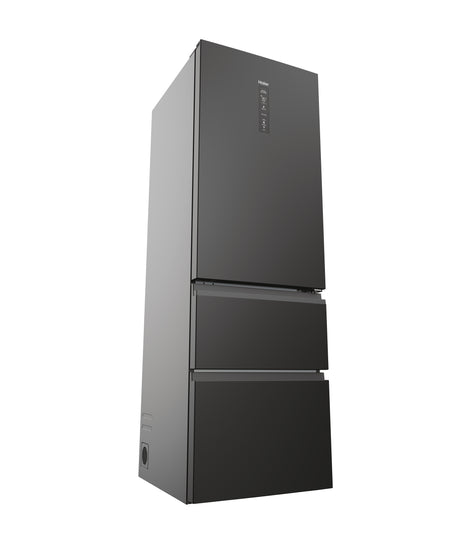 Réfrigérateur combiné - HAIER - 3D 60 Series 5 HTW5618ENPT - Classe E - 360 L - 185 x 59,5 x 66,7 cm - Noir