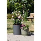 Pot de fleurs avec réserve rond - GARDEN ID - Plano - Ř 29 - 14 L - H 29 cm - Vert mousse