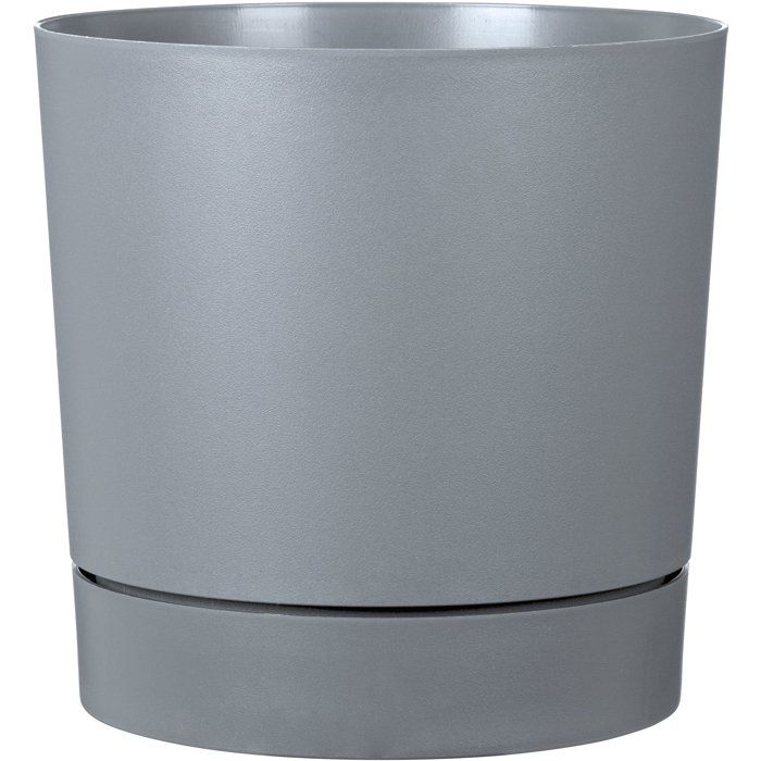 Pot de fleurs avec réserve rond - GARDEN ID - Plano - Ř 29 - 14 L - H 29 cm - Gris pure