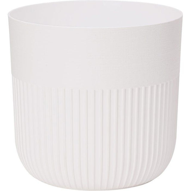 Pot de fleurs rond - GARDEN ID - Luca Grande - Ř 30 - 17 L - H 30 cm - Blanc