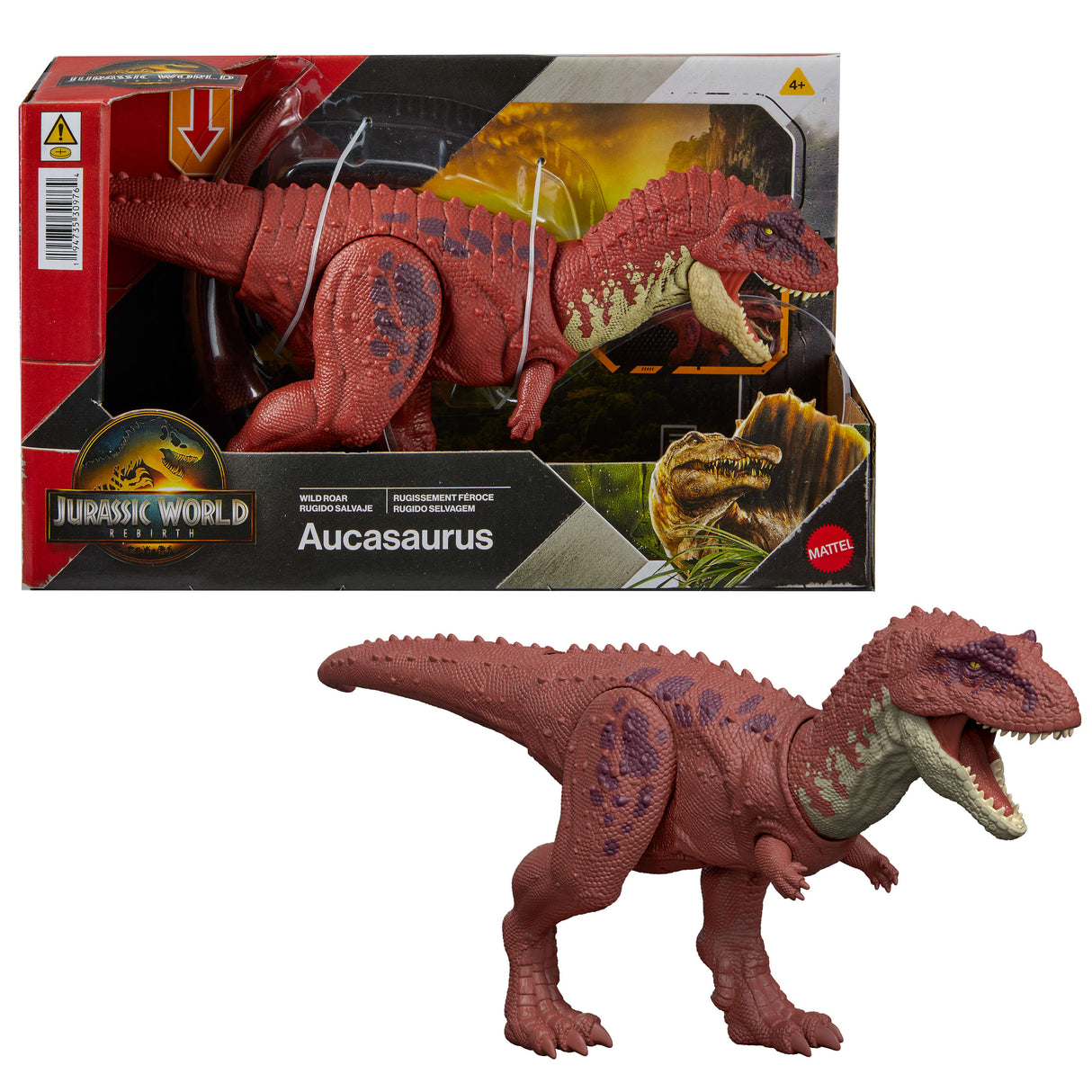 Jurassic World - Figurine articulée Aucasaurus Rugissement féroce - Son - Jurassic World - JGB88