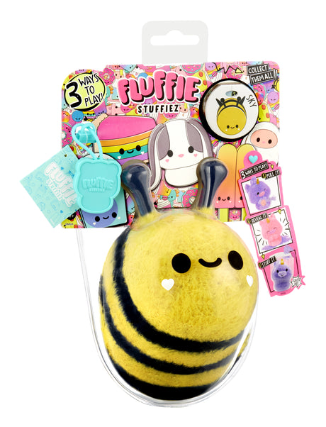 Fluffies Stuffiez - Peluche ASMR a personnaliser - Abeille/Coccinelle - Rembourrage a retirer et découvrir un autre personnage - Des
