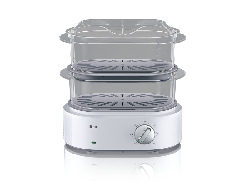 Cuiseur vapeur BRAUN Identity Collection FS5100WH - Blanc - 850W - 3.1L - Turbo vapeur - Cuiseur a oeufs