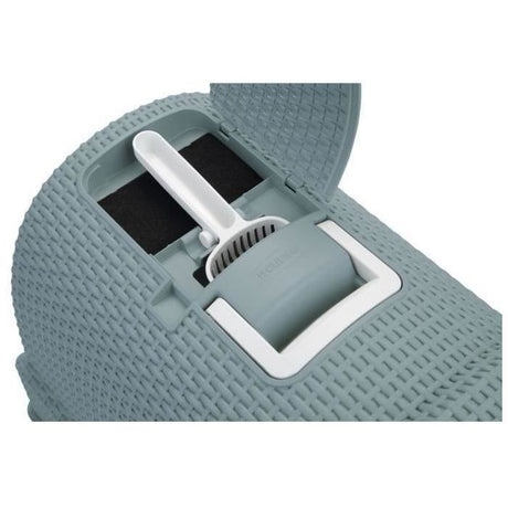 CURVER Bac a litiere pour chats - Bleu gris - Pour chat - 51 x 38,5 x 39,5 cm