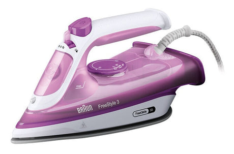 Fer vapeur - BRAUN - FI3124PU Freestyle 3 - Puissance 2400 W - Semelle SuperCéramic - Réservoir d'eau 270 ml - Auto-nettoyant