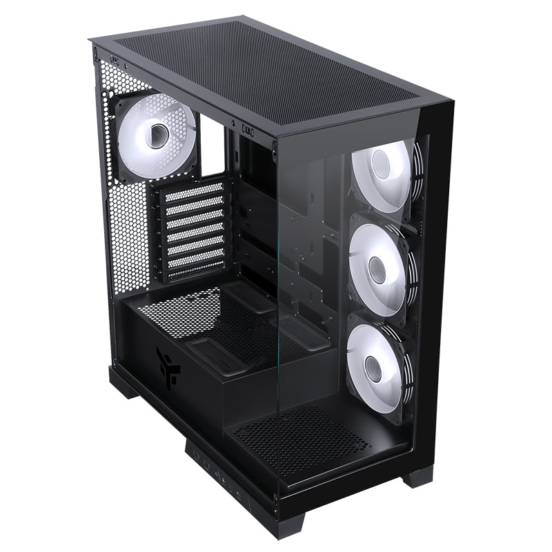 Boitier Moyen Tour ATX iTek Showbui 45 RGB avec panneaux vitrés (Noir)