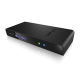 Station d'accueil USB-C 3.0 Icy Box IB-DK2241AC avec alimentation (Noir)