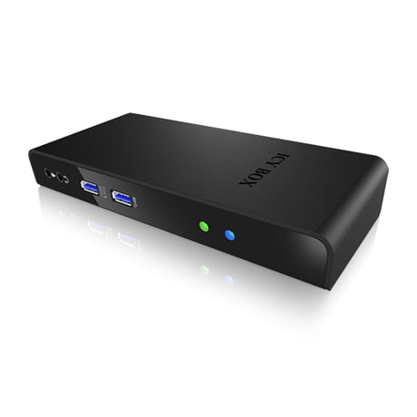 Station d'accueil USB-C 3.0 Icy Box IB-DK2241AC avec alimentation (Noir)