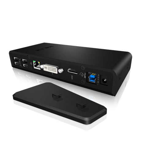 Station d'accueil USB-C 3.0 Icy Box IB-DK2241AC avec alimentation (Noir)