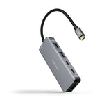 Hub USB-C 3.2 Nanocable vers HDMI, USB Type A/C (Gris)