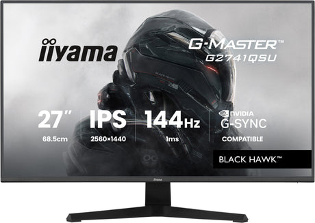 Ecran PC Gamer - IIYAMA - 27 - QHD - 144Hz - Dalle IPS - 1ms - G-Master Black Hawk G2741QSU-B1