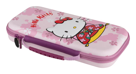 Housse de protection et transport - KONIX - Hello Kitty Nintendo Switch 2 - Rangement accessoires - Motif 3D - Rose