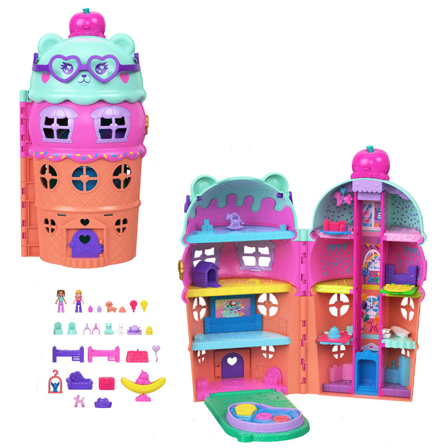 Polly Pocket - Coffret Maison Cornet de Glace - Avec figurines - Polly Pocket - JFT91